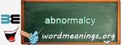 WordMeaning blackboard for abnormalcy